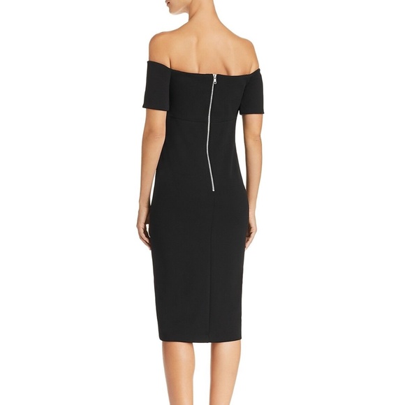 NWT Avery G Black Off-the-Shoulder Bodycon Dress - Picture 2 of 2